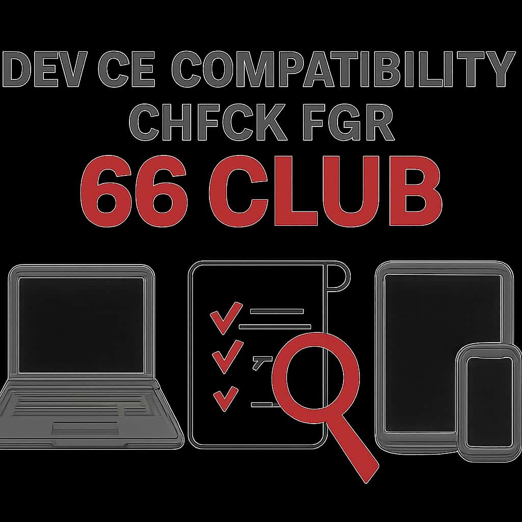 Illustration explaining device compatibility for 66 Club.