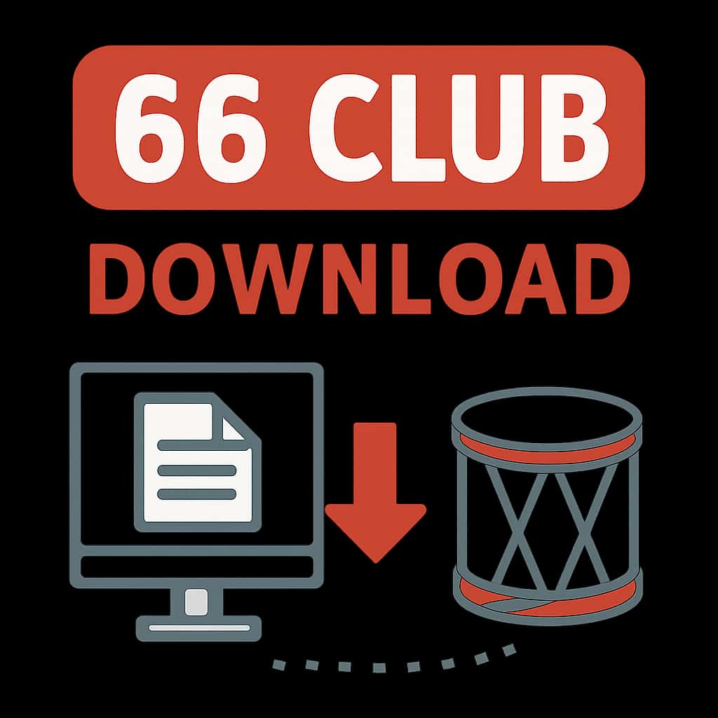 An educational diagram related to downloading the 66 Club app.