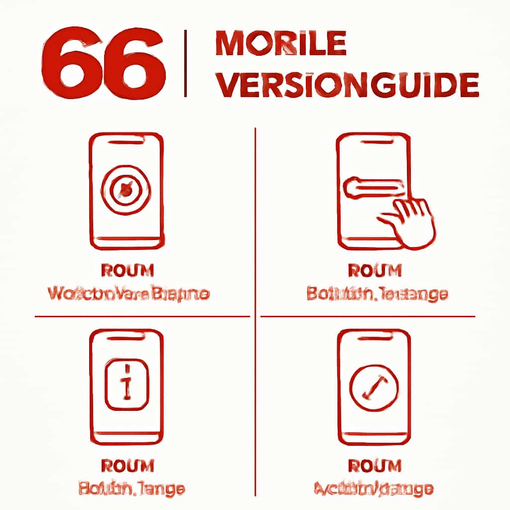 Diagram illustrating installation steps for Mobile Version Guide for 66 Club.