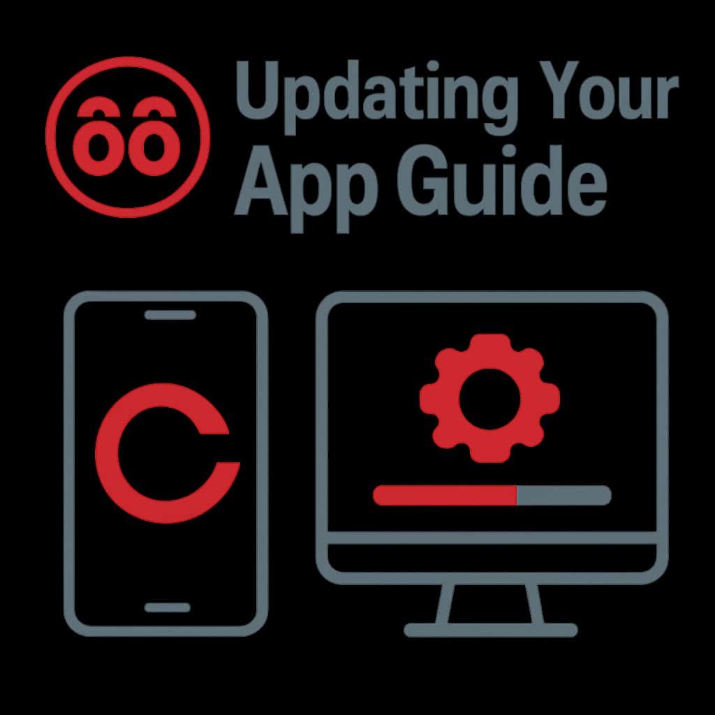 An educational diagram showcasing the update process for the 66 Club App.