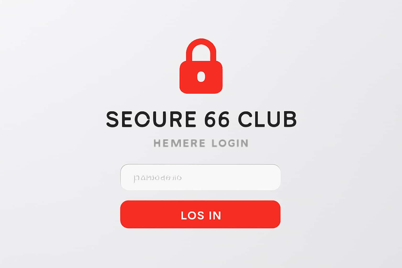 Secure 66 Club Member Login Interface