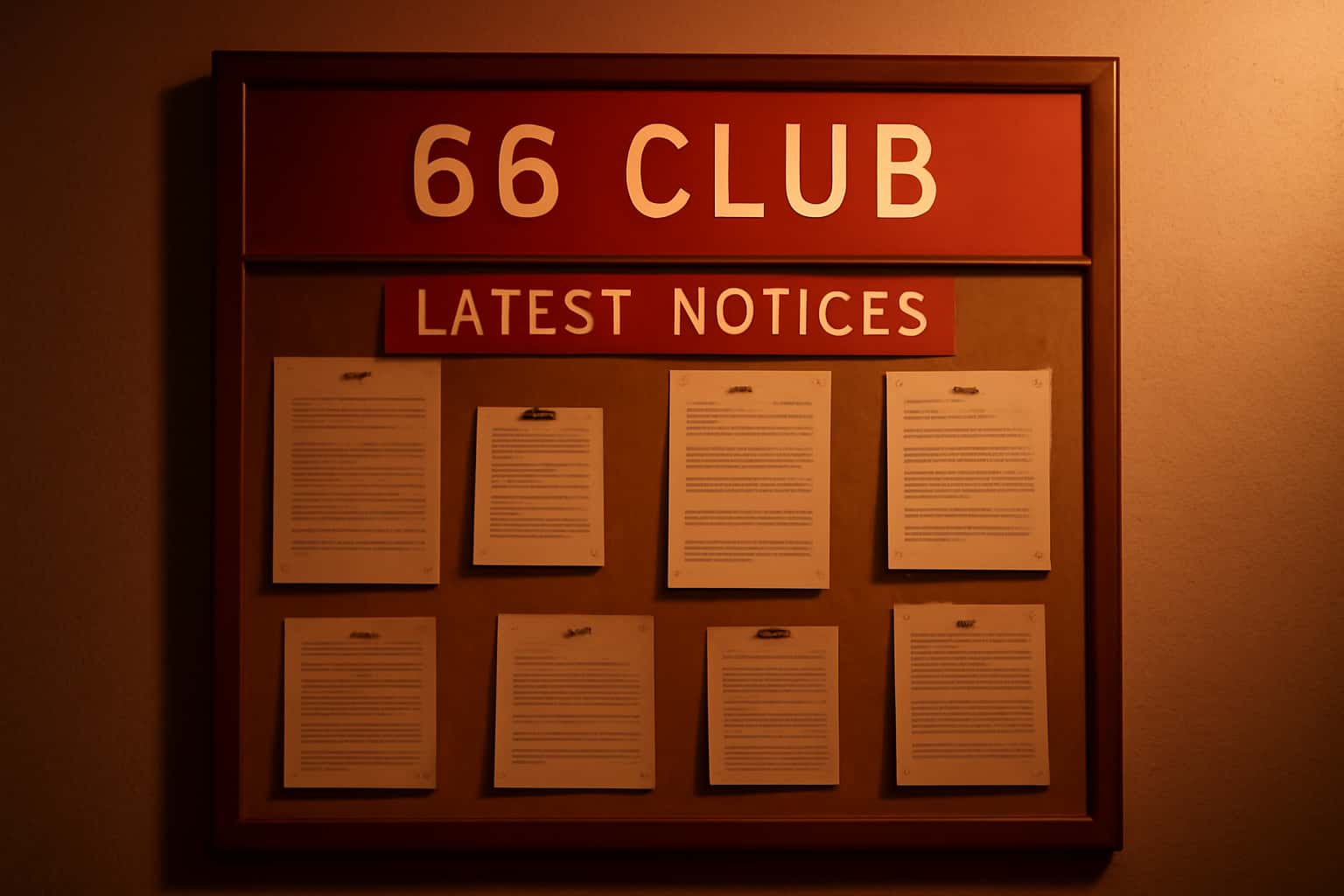 Visual representation highlighting the Latest 66 Club Notices